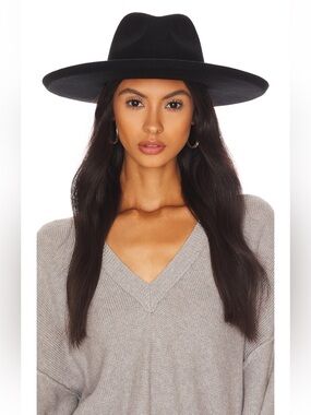 Lack Of Color Melodic Black Wide-Brim Fedora Hat